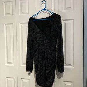 Elegant Black Glitter Dress